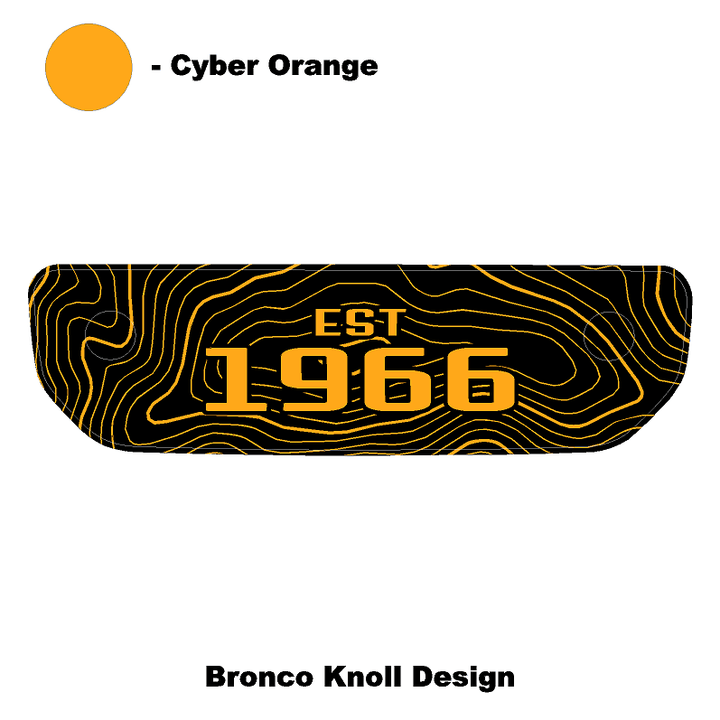 1966 Topographic Shifter Plate (Printed Series + Acrylic) - 2021+ Bronco