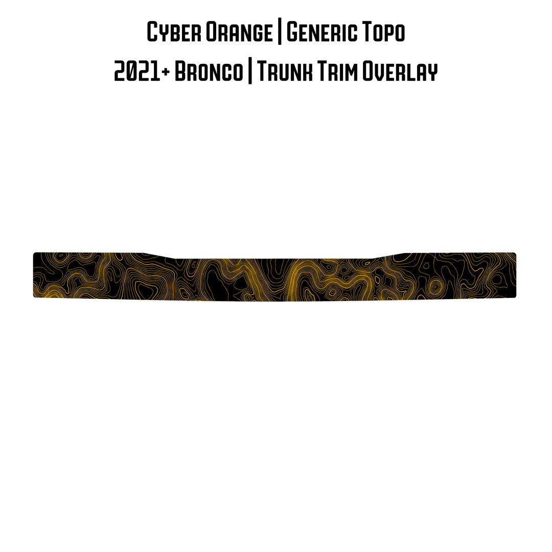 Topo Trunk Trim Overlay / Protector - 2021+ Bronco