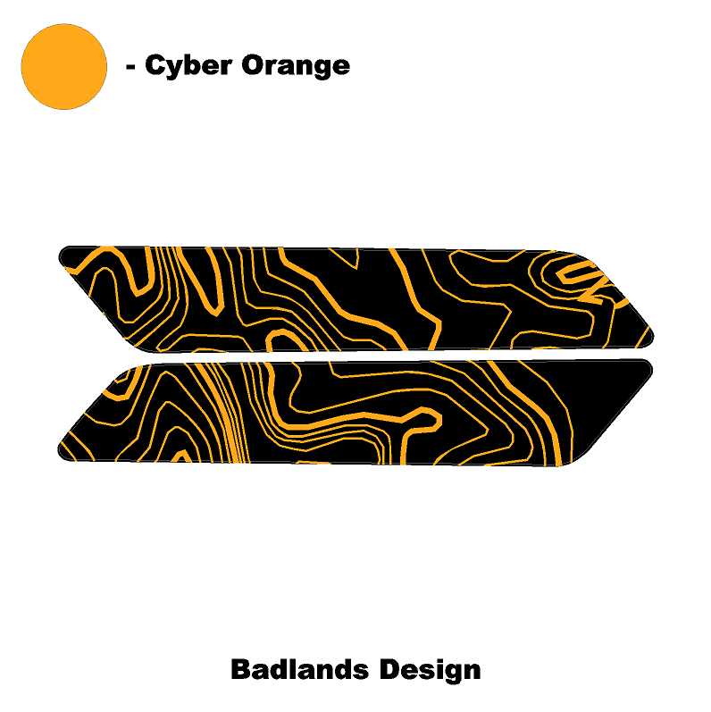 Topo Interior Rear Door Grab Handle Overlay Kit (Printed Series) - 2021+ Bronco 4 Door