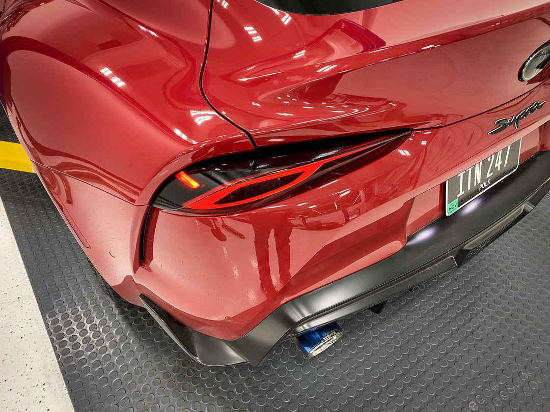 Dark Smoke Tail Light Overlays (Top) - 2020+ Supra