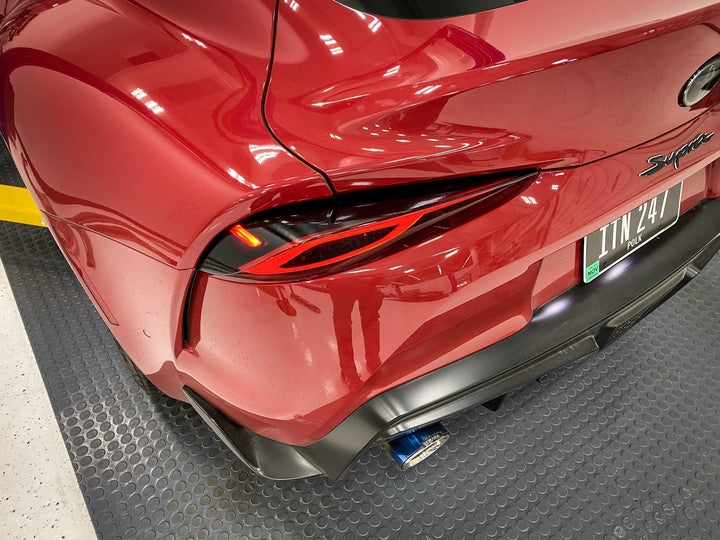 Dark Smoke Tail Light Overlays (Top) - 2020+ Supra
