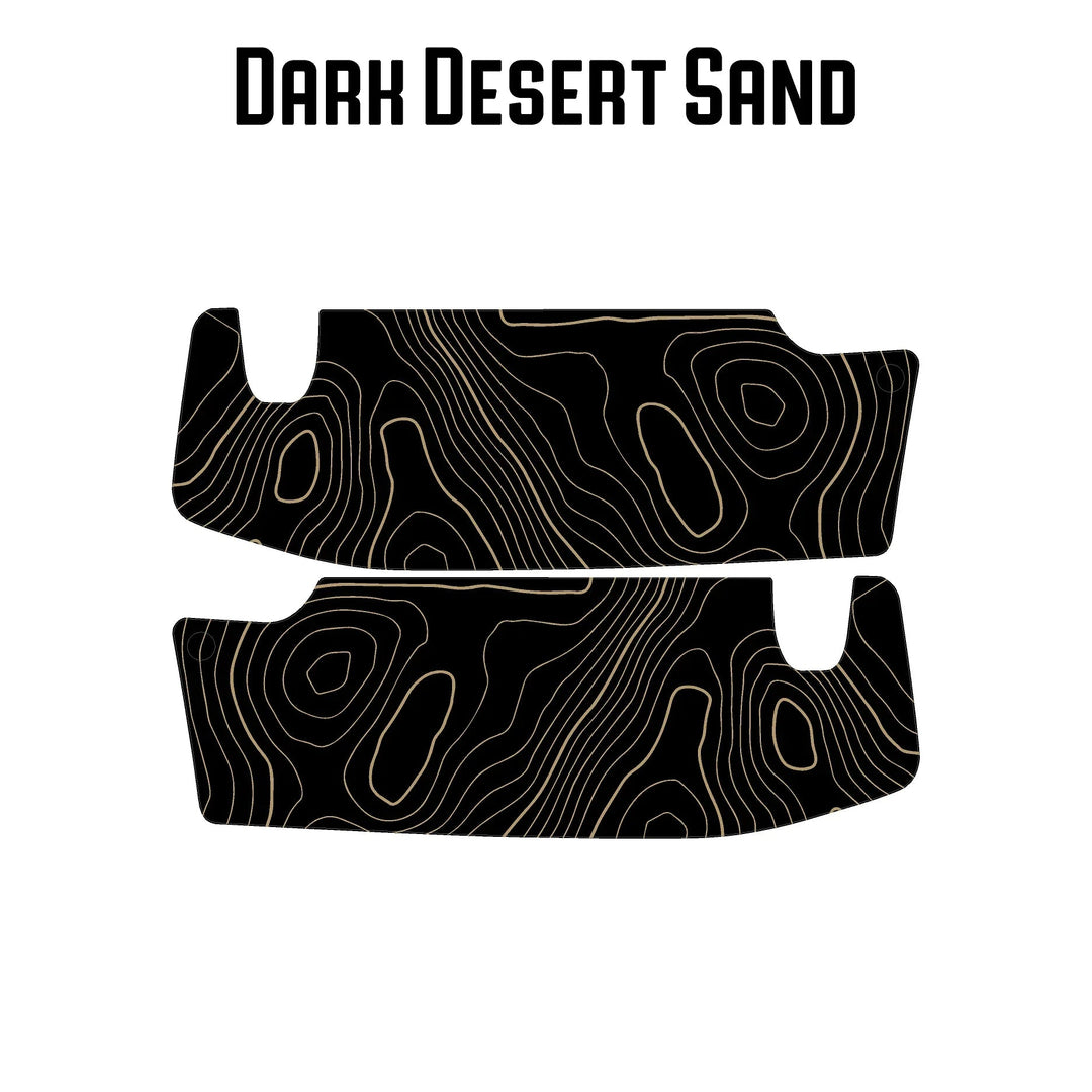 Topographic Map Sun Visor Overlays - 2018+ Jeep Wrangler JL / Jeep Gladiator JT