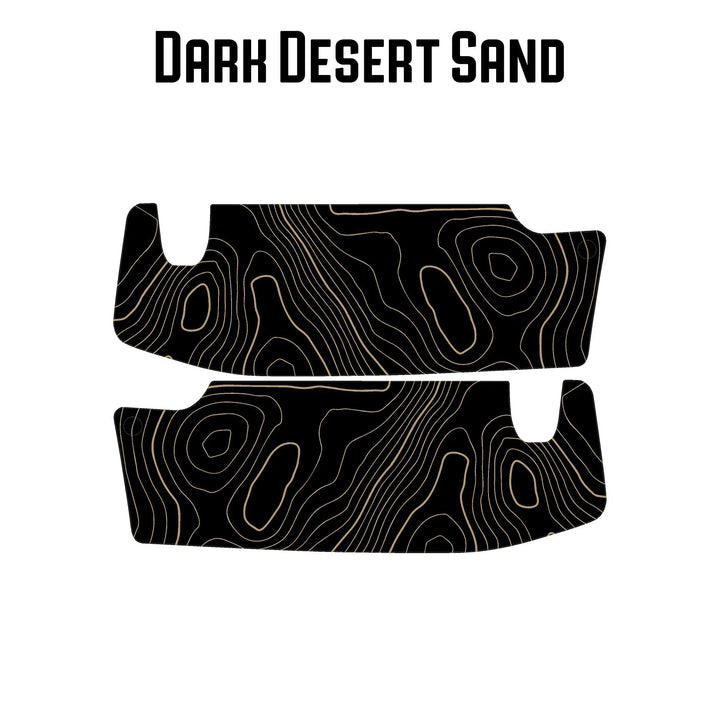 Topographic Map Sun Visor Overlays - 2018+ Jeep Wrangler JL / Jeep Gladiator JT