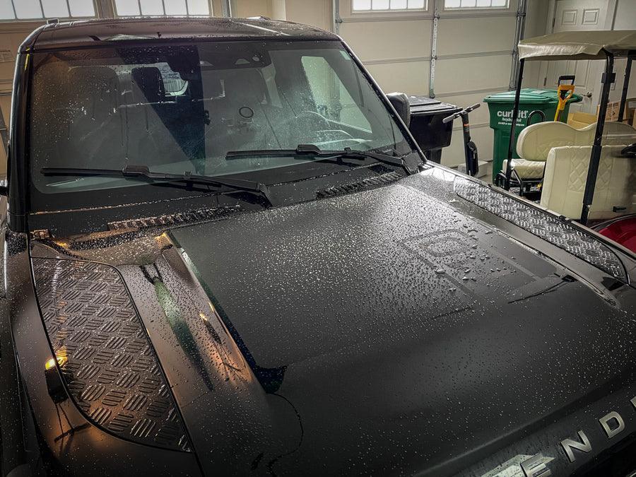 Defender 110 Hood / Bonnet Decal Overlay (Matte Black) - 2020+ Land Rover Defender 110