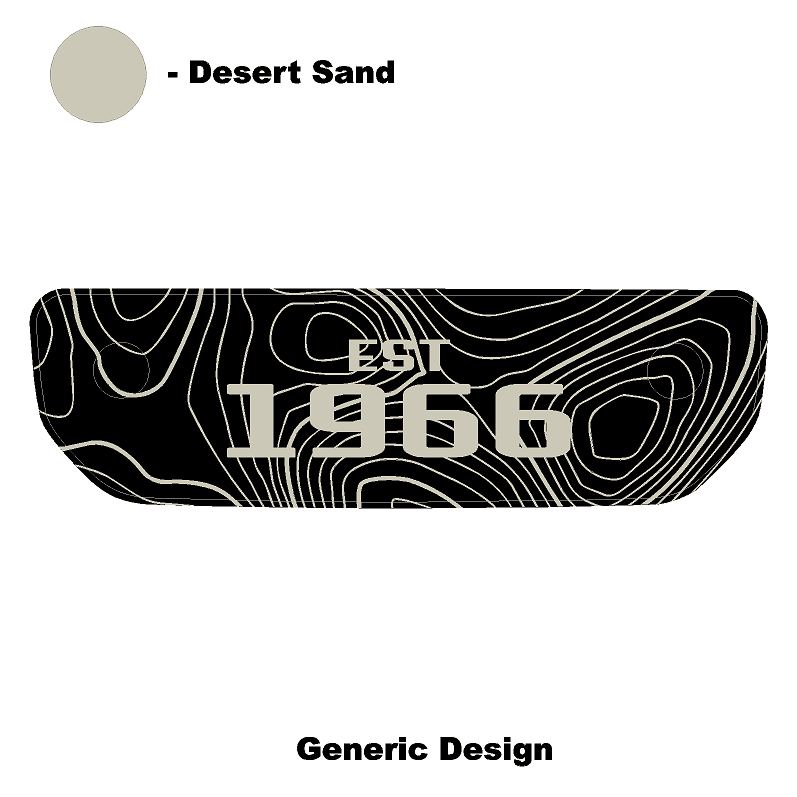 1966 Topographic Shifter Plate (Printed Series + Acrylic) - 2021+ Bronco