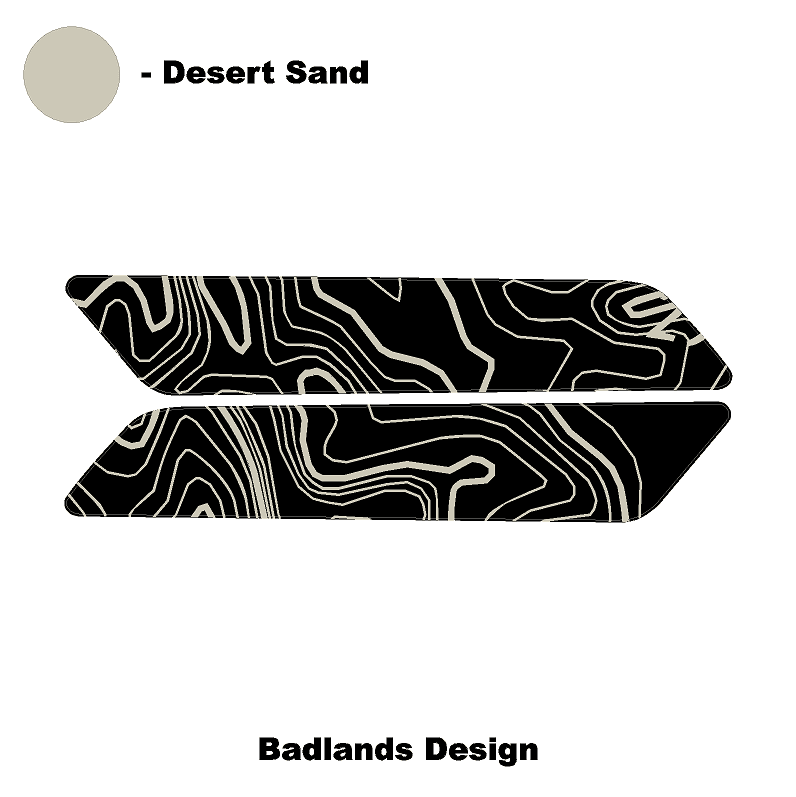 Topo Interior Front Door Grab Handle Overlay Kit (Printed + Laser Series) - 2021+ Bronco