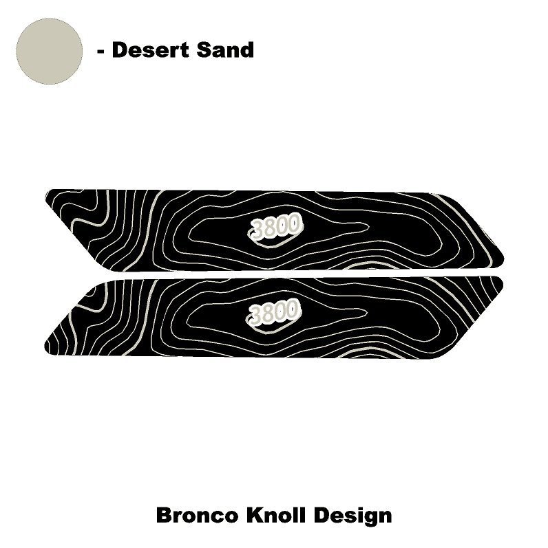 Topo Interior Rear Door Grab Handle Overlay Kit (Printed Series) - 2021+ Bronco 4 Door