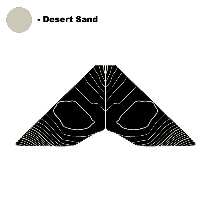 Topo Front Window Triangle Overlay (Printed Series) - 2021+ Bronco 4 Door