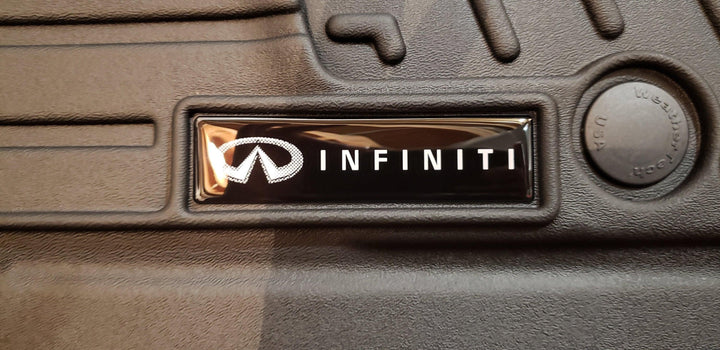 Domed Infiniti Emblem Inserts for Weathertech Floor Mats