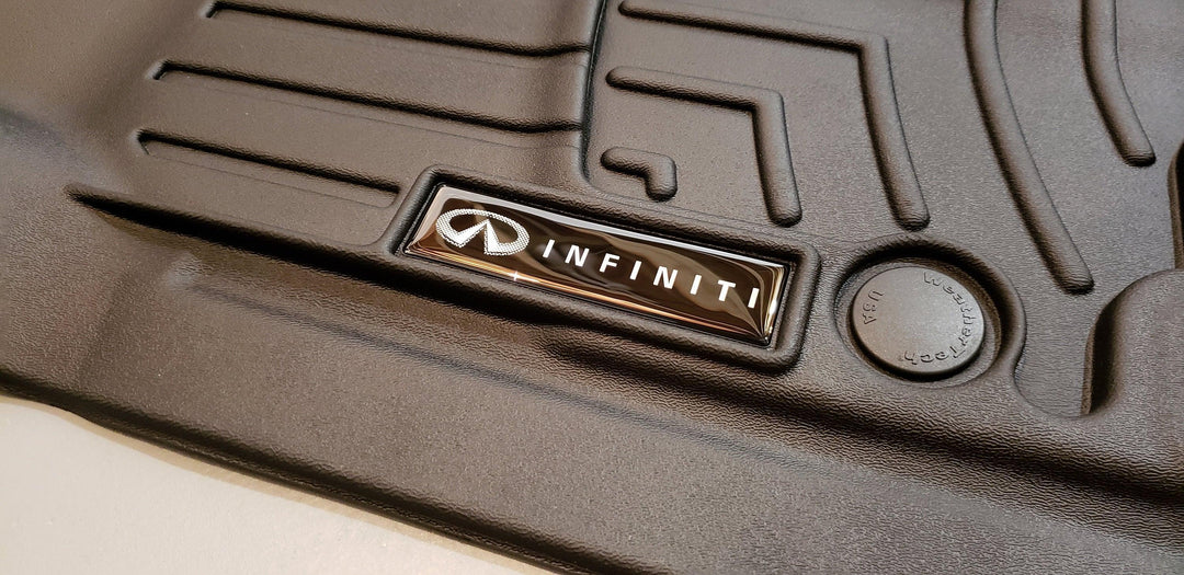 Domed Infiniti Emblem Inserts for Weathertech Floor Mats