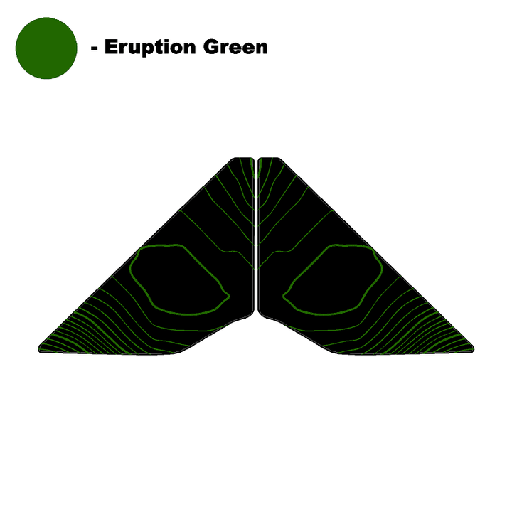 Topo Front Window Triangle Overlay (Printed Series) - 2021+ Bronco 4 Door