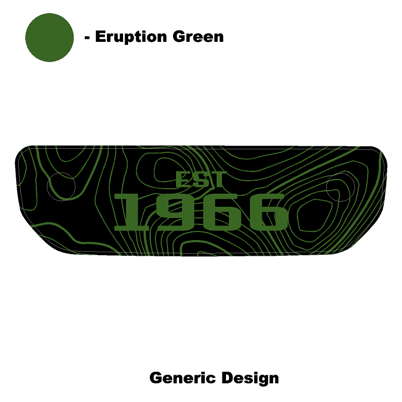 1966 Topographic Shifter Plate (Printed Series + Acrylic) - 2021+ Bronco