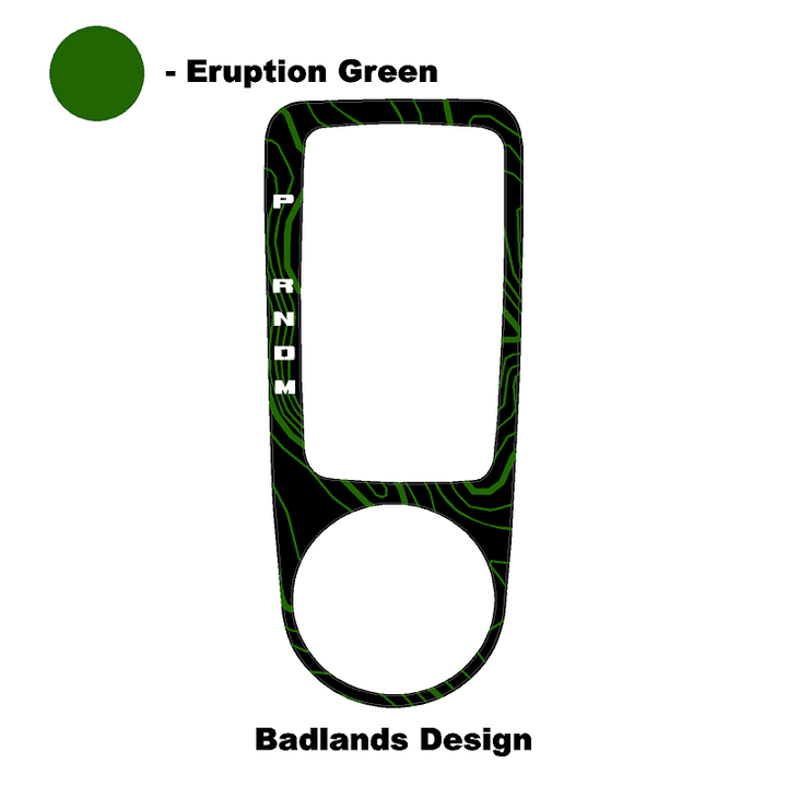 Topo Automatic Shifter Overlay (Printed Series) - 2021+ Bronco Automatic