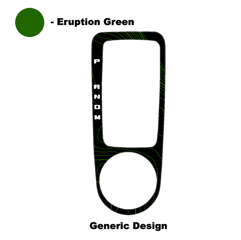 Topo Automatic Shifter Overlay (Printed Series) - 2021+ Bronco Automatic