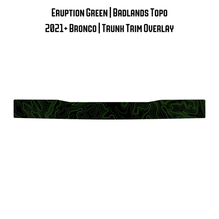 Topo Trunk Trim Overlay / Protector - 2021+ Bronco