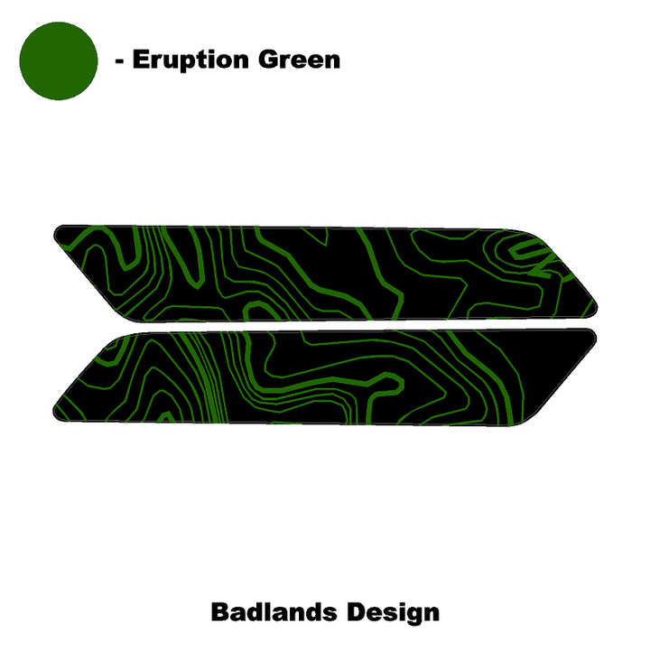 Topo Interior Rear Door Grab Handle Overlay Kit (Printed Series) - 2021+ Bronco 4 Door