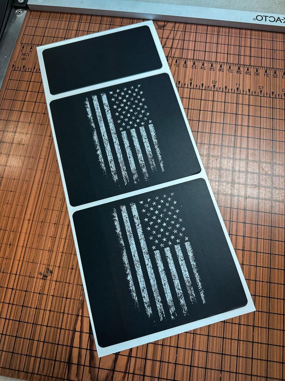 American Flag Sun Visor Warning Overlays - 2024+ Land Cruiser