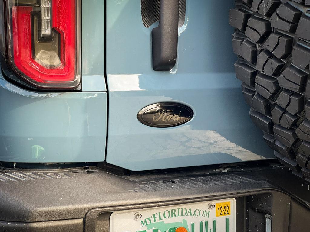 Ford Bronco Rear Oval Emblem Overlay (Tint or Solid) - 2021-2025 Bronco / Bronco Sport