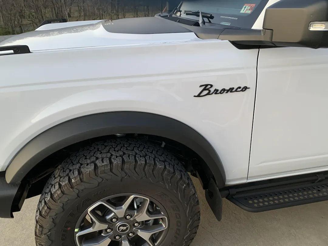 Ford Bronco Cursive Script Metal Emblem Templates - 2021+ Bronco