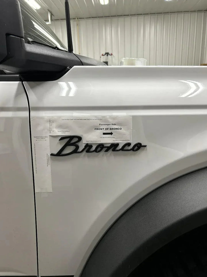 Ford Bronco Cursive Script Metal Emblem Templates - 2021+ Bronco