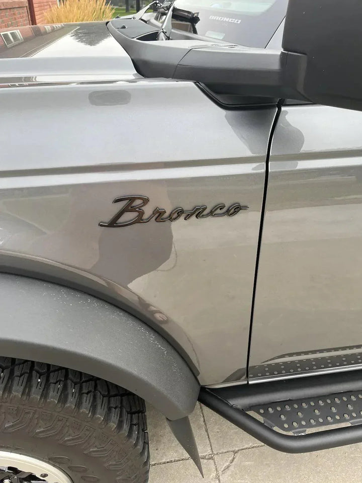 Ford Bronco Cursive Script Metal Emblem Templates - 2021+ Bronco