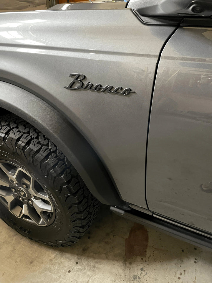 Ford Bronco Cursive Script Metal Emblem Templates - 2021+ Bronco