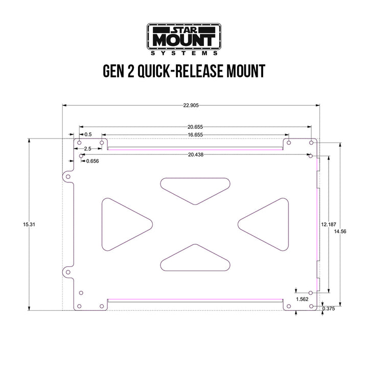 Quick Release Mount for Gen 2 Star-Mount
