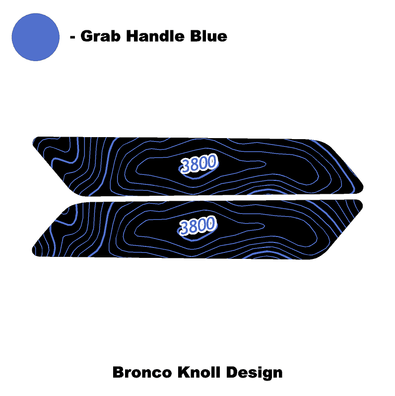 Topo Interior Rear Door Grab Handle Overlay Kit (Printed Series) - 2021+ Bronco 4 Door