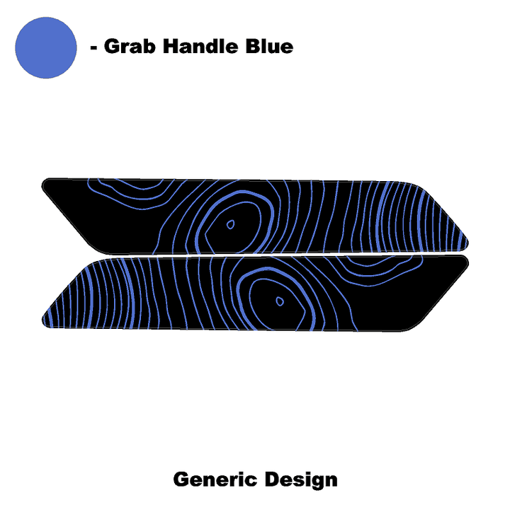 Topo Interior Rear Door Grab Handle Overlay Kit (Printed Series) - 2021+ Bronco 4 Door