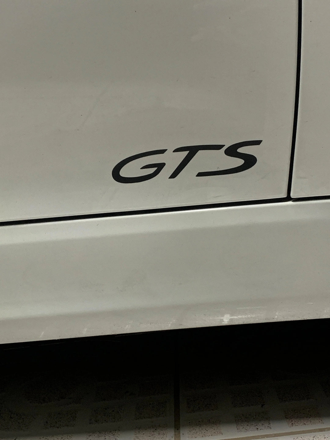 "GTS" Door Vinyl Logo Emblems for Porsche Vehicles (Boxter, Cayman, 911, Macan, Cayenne, Panamera)