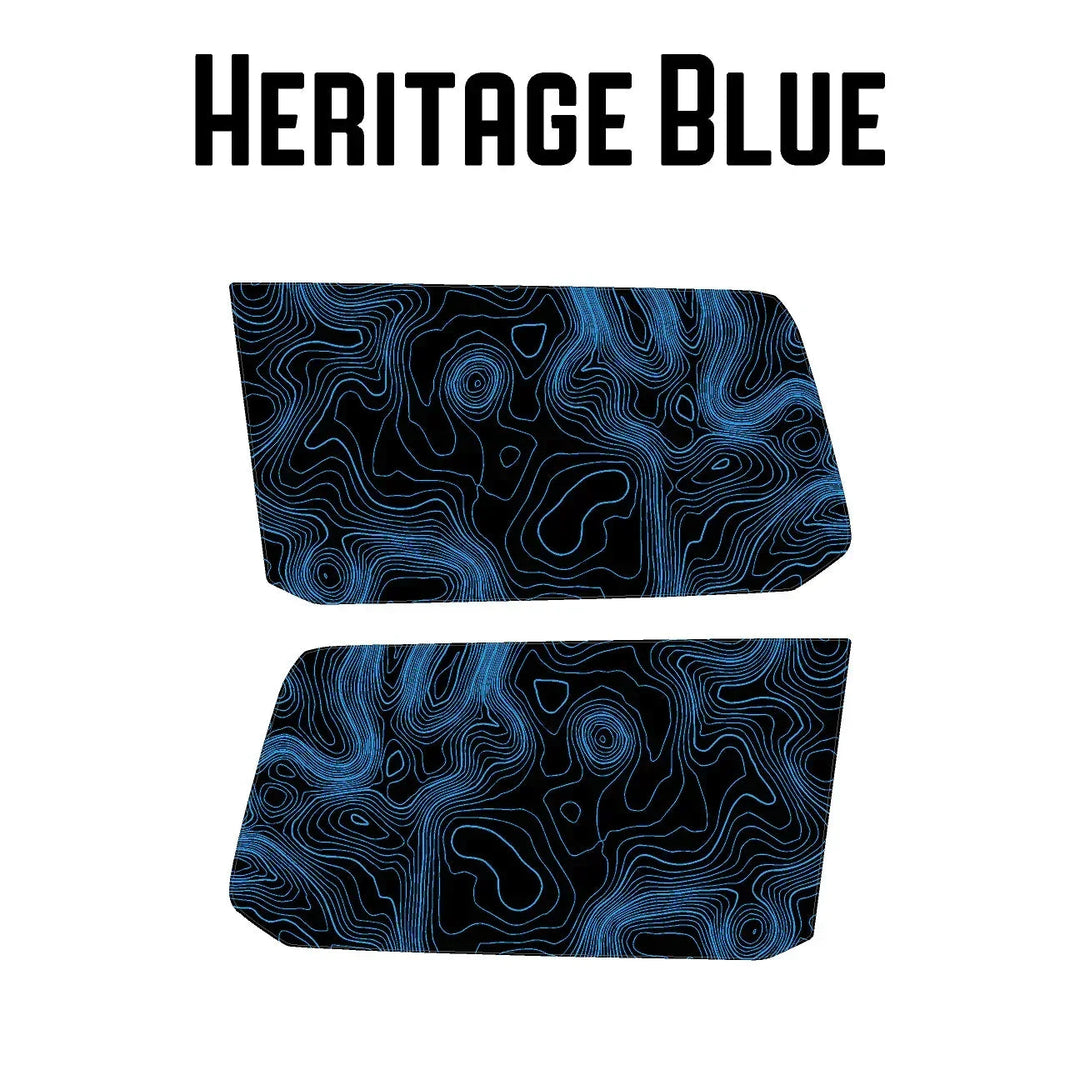 Topographic Rear Window Map Overlays - 2024+ Land Cruiser