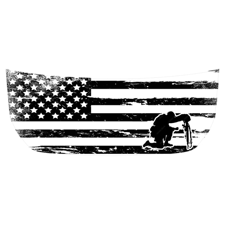 Stealth Clear American Flag Hood Overlay - 2021+ Bronco