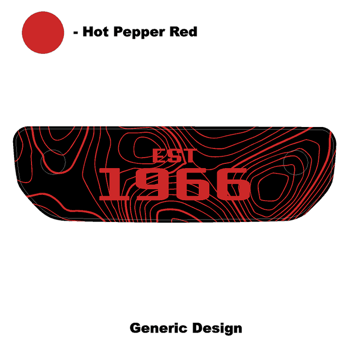 1966 Topographic Shifter Plate (Printed Series + Acrylic) - 2021+ Bronco