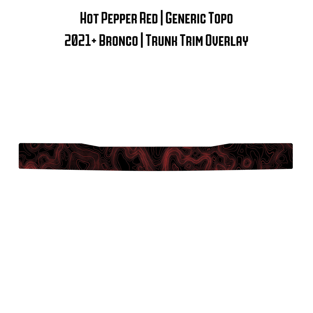 Topo Trunk Trim Overlay / Protector - 2021+ Bronco