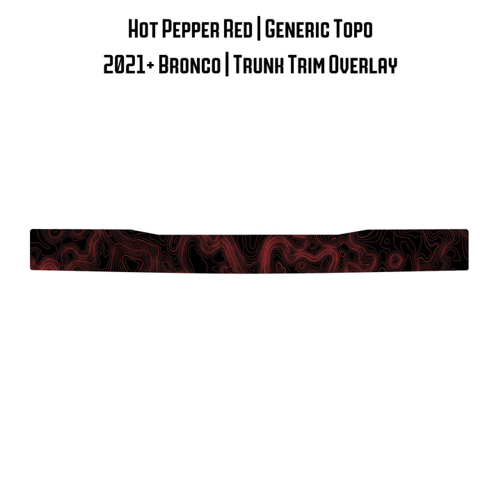 Topo Trunk Trim Overlay / Protector - 2021+ Bronco