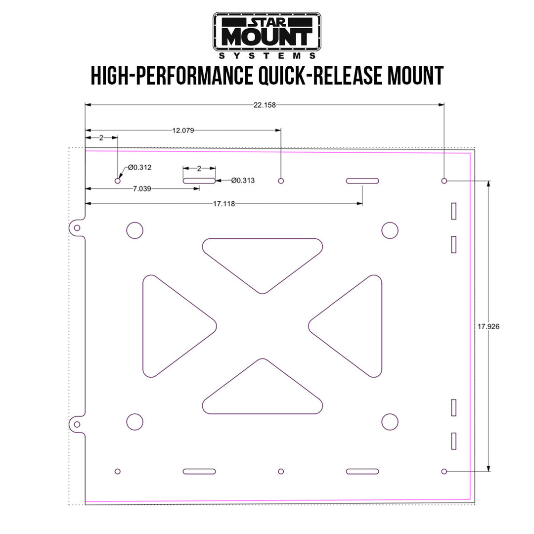 Quick-Release Mount for Starlink High Performance In-Motion Dish