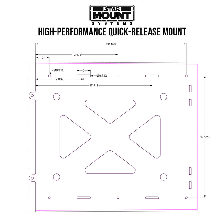 Quick-Release Mount for Starlink High Performance In-Motion Dish