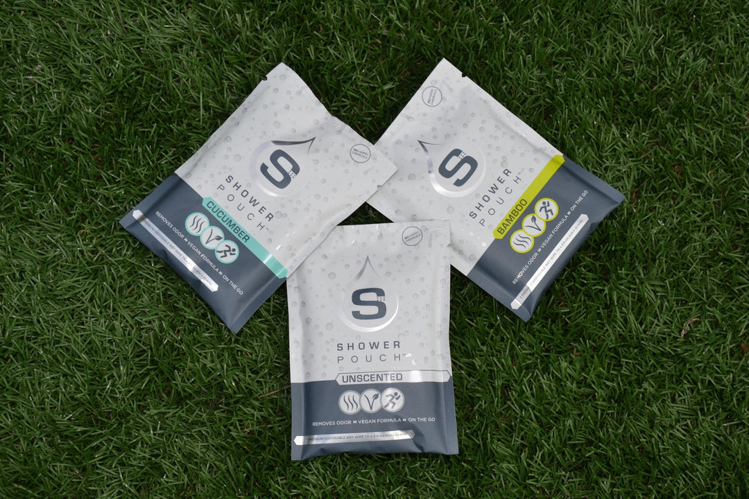 5-pack Shower Pouch XL (2' x 1') Body Wipes