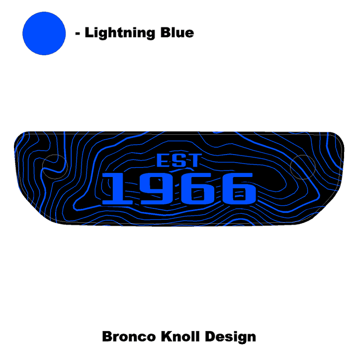 1966 Topographic Shifter Plate (Printed Series + Acrylic) - 2021+ Bronco