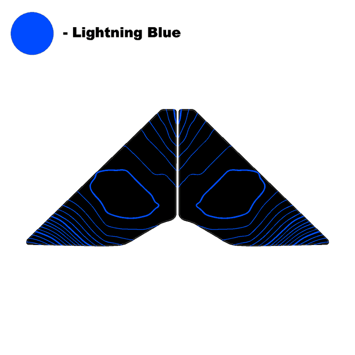 Topo Front Window Triangle Overlay (Printed Series) - 2021+ Bronco 4 Door