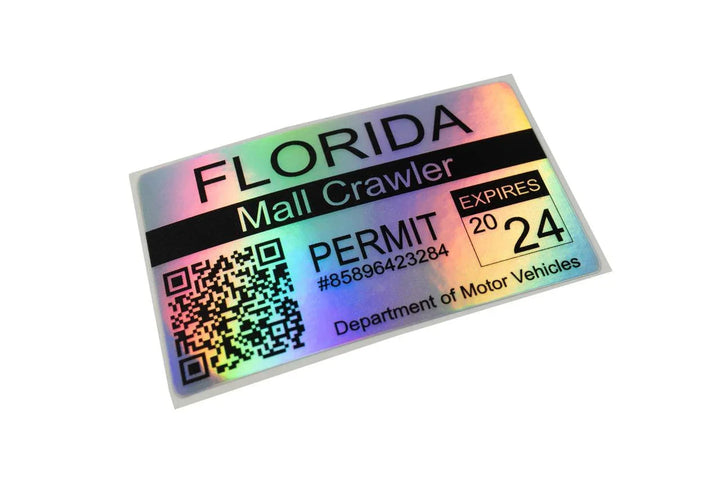 Mall Crawler Permit Sticker 3.5" - All States