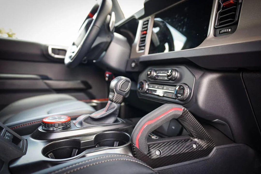 Printed Series Center Grab Handle Stripe Overlay - 2021+ Bronco Raptor (Carbon Fiber)