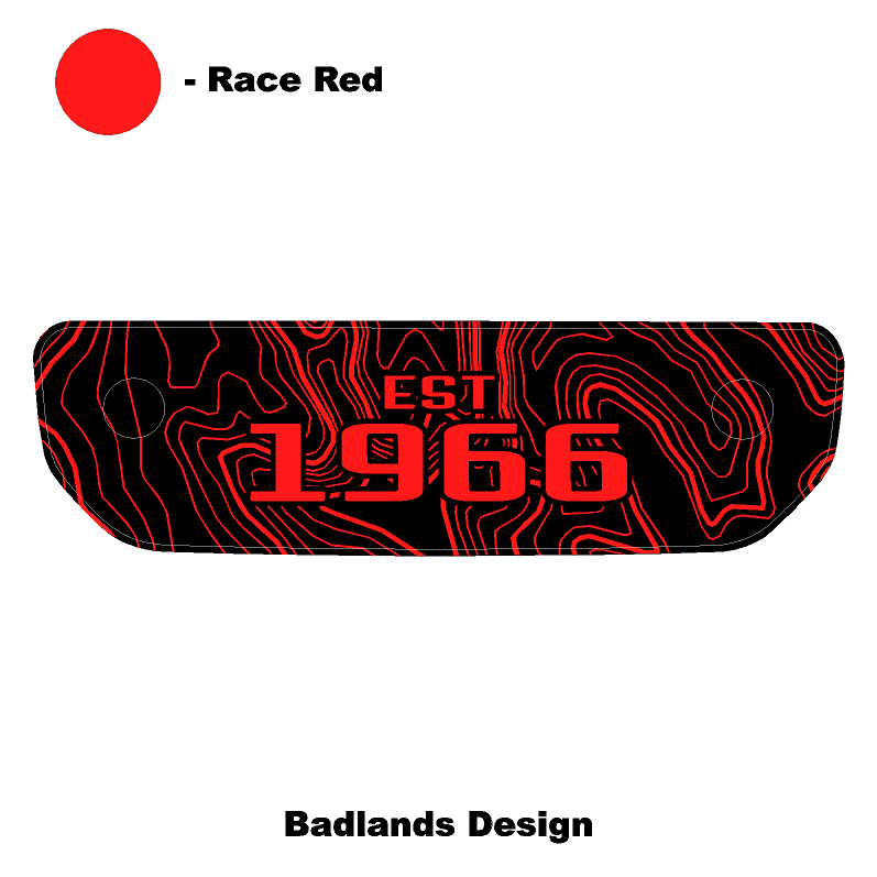 1966 Topographic Shifter Plate (Printed Series + Acrylic) - 2021+ Bronco