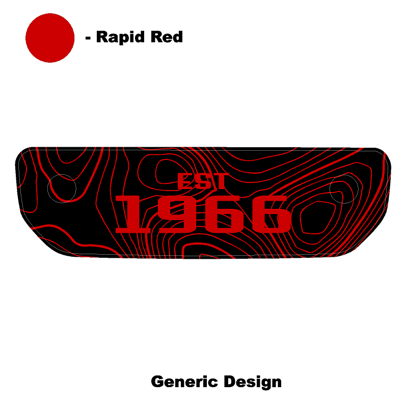 1966 Topographic Shifter Plate (Printed Series + Acrylic) - 2021+ Bronco