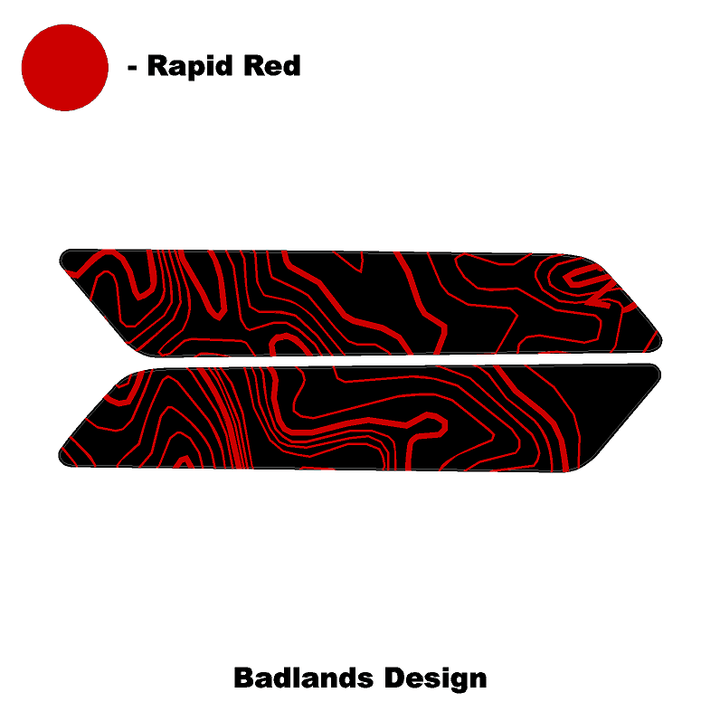 Topo Interior Front Door Grab Handle Overlay Kit (Printed + Laser Series) - 2021+ Bronco