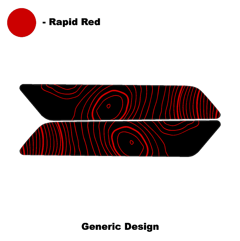 Topo Interior Front Door Grab Handle Overlay Kit (Printed + Laser Series) - 2021+ Bronco