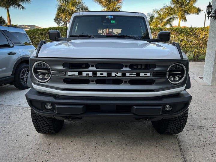 Smoked Signature Style Light Bar Overlays - 2021+ Bronco (Standard Headlights)
