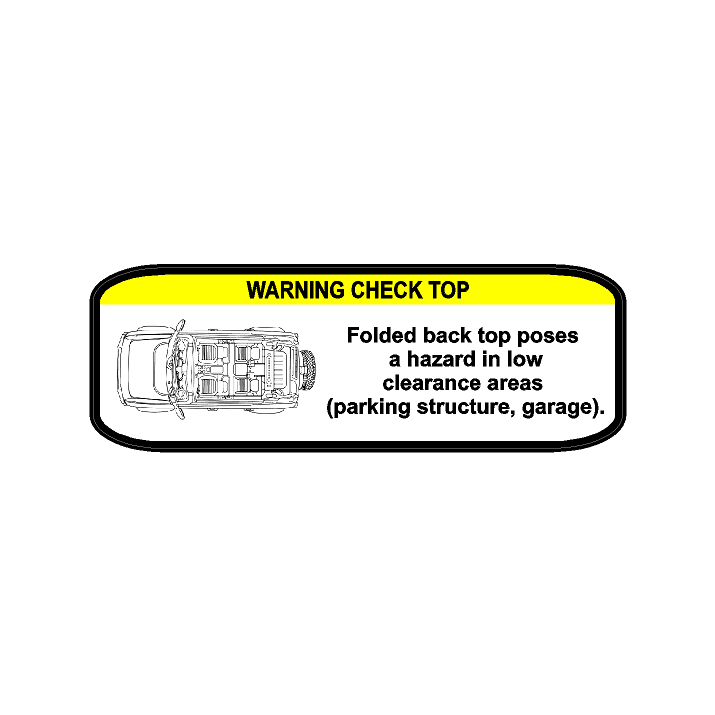 Soft Top Warning Labels - 2021+ Bronco