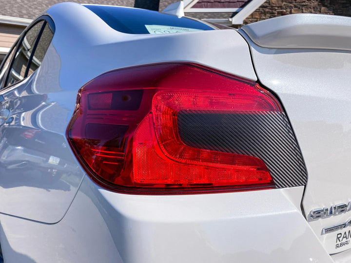 Special Edition Dark Smoke Carbon Fiber Tail Light Overlays - 2015+ WRX / STI