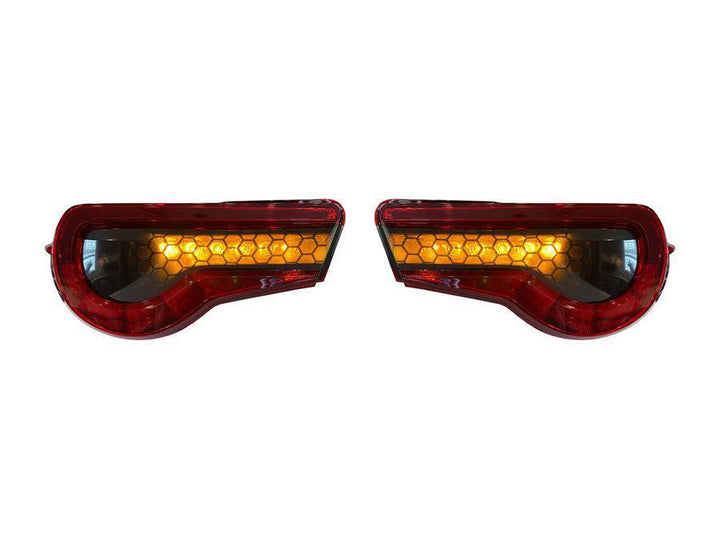 Special Edition Dark Smoke Honeycomb Tail Light Overlays - 2017-2021 Toyota 86 / Subaru BRZ